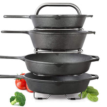 Load image into Gallery viewer, **BACK-ORDERED ** 5-Tier Heavy Duty Height Adjustable Pan and Pot Organizer Rack (15&quot; Tall)
