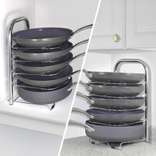 Load image into Gallery viewer, **BACK-ORDERED ** 5-Tier Heavy Duty Height Adjustable Pan and Pot Organizer Rack (15&quot; Tall)
